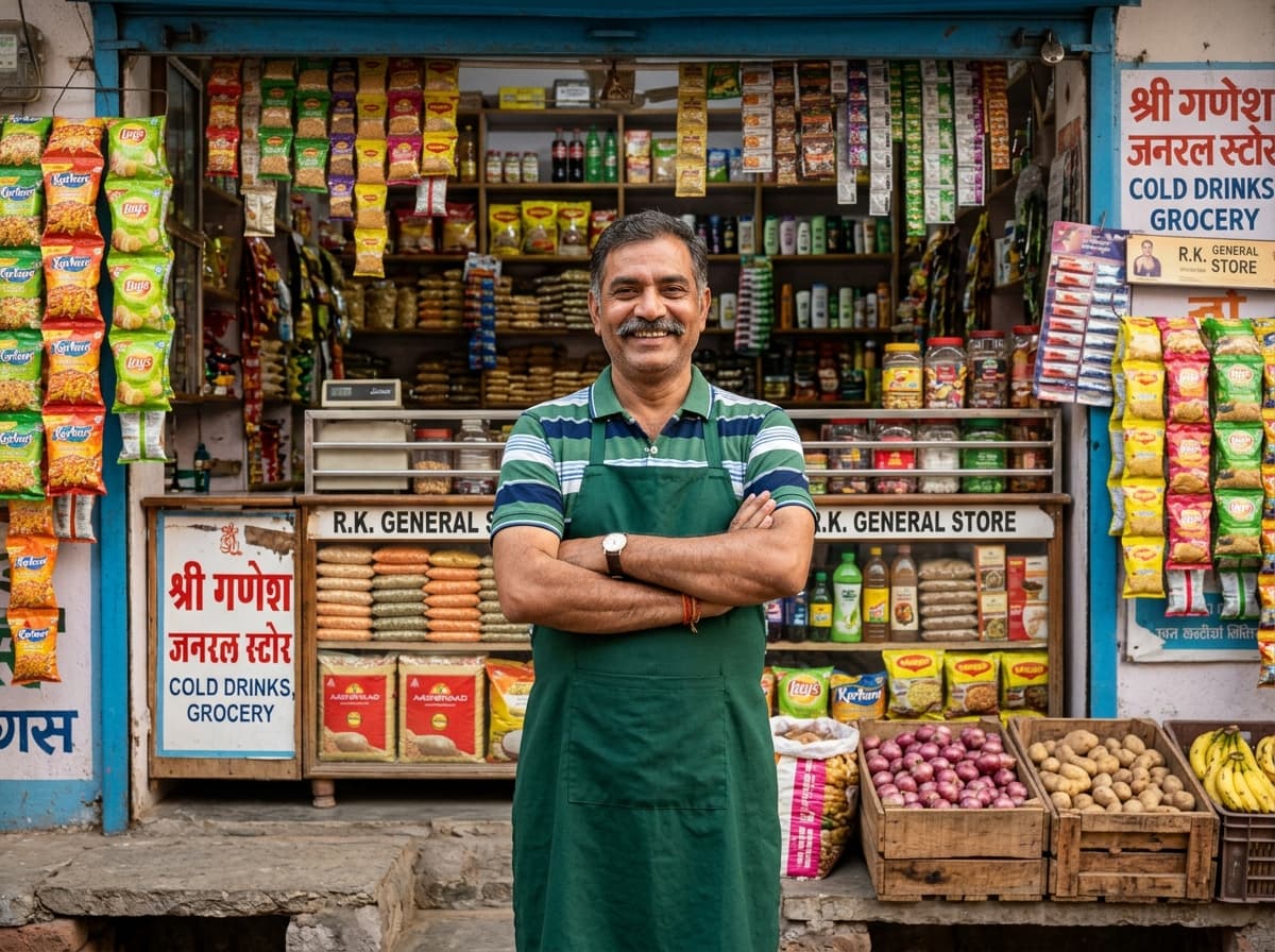 Friendly Indian Kirana Shopkeeper